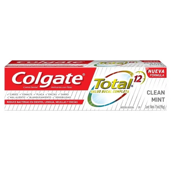 Crema dental Colgate total clean mint de 75 ml