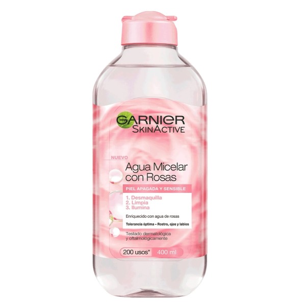 Agua micelar con agua de rosas Garnier de 400 ml