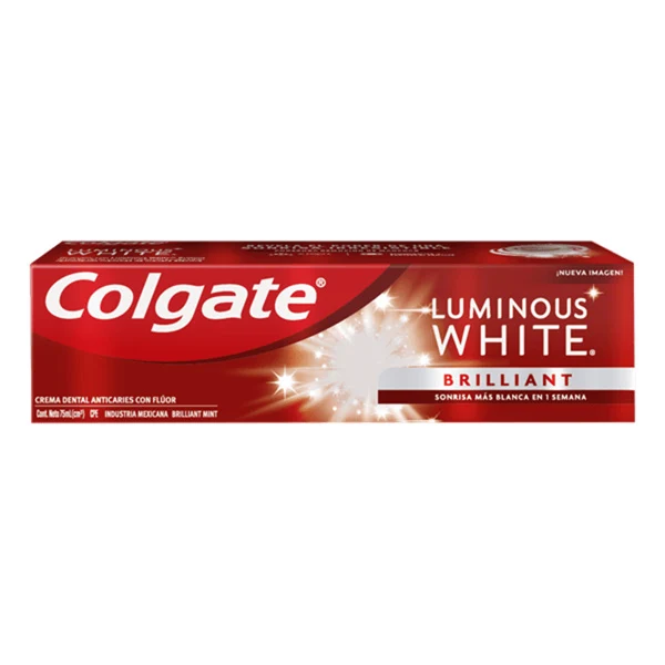 Crema dental Colgate luminous white brilliant de 125 gr