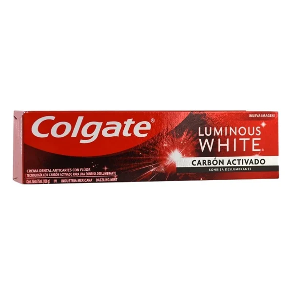 Crema Colgate Luminous White Carbón de 75 ml