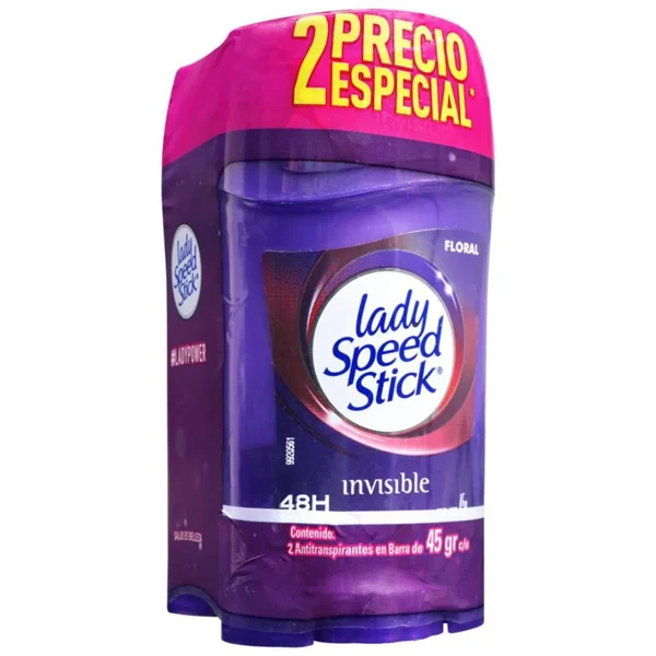 Desodorante en barra Lady Speed Stick Invisible Floral en paquete de 2 unidades