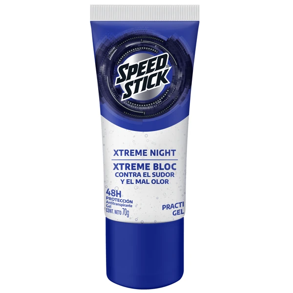 Desodorante Speed Stick Xtreme Night Gel en practitubo de 70 gr