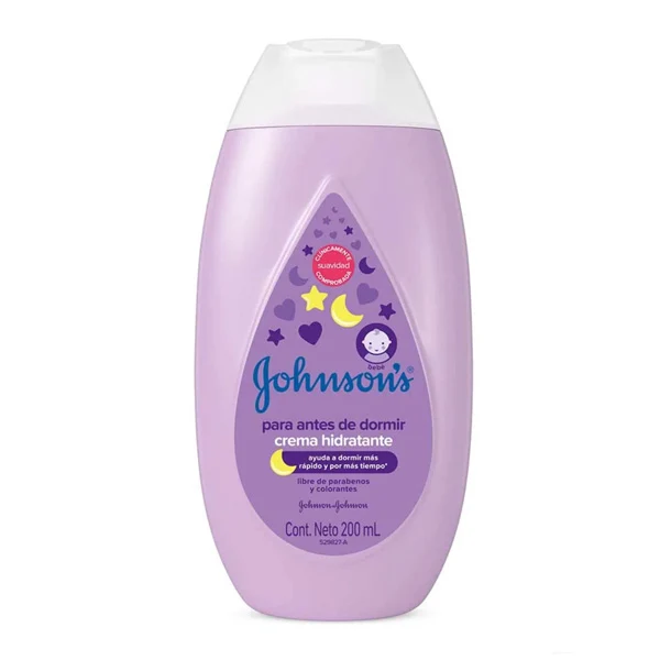 Crema líquida para antes de dormir Johnsons de 200 ml