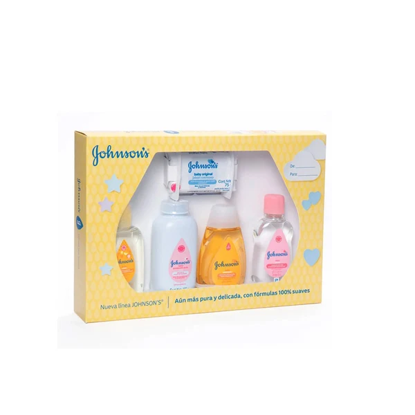 Estuche Johnson's grande (crema de peinar + shampoo + baño líquido + crema antipañalitis)