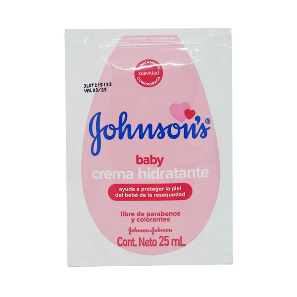 Crema Johnson's Baby Hidratante en display de 12 sachets por 25 ml c/uno