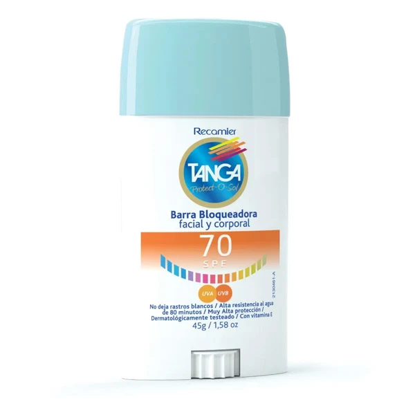 Bloqueador Tanga SPF 70 en barra de 45 gr